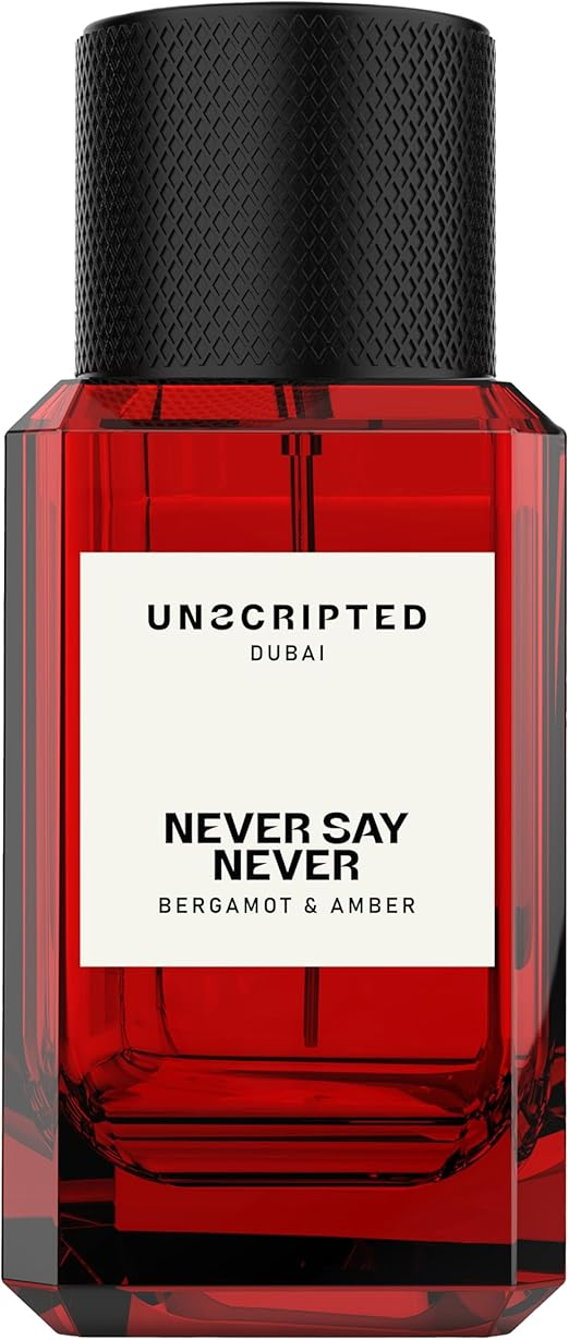 Unscripted Dubai Never Say Never Eau de Parfum, Bergamot & Amber, 100ml