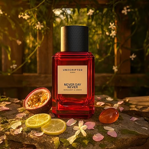 Unscripted Dubai Never Say Never Eau de Parfum, Bergamot & Amber, 100ml