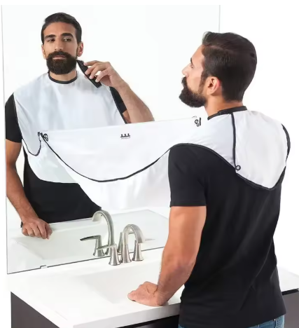 Male Shaving Apron Beard Catcher Cape Care Bib Face Shaved Hair Adult Bibs Shaver Cleaning Hairdresser for Man Clean Apron Gift