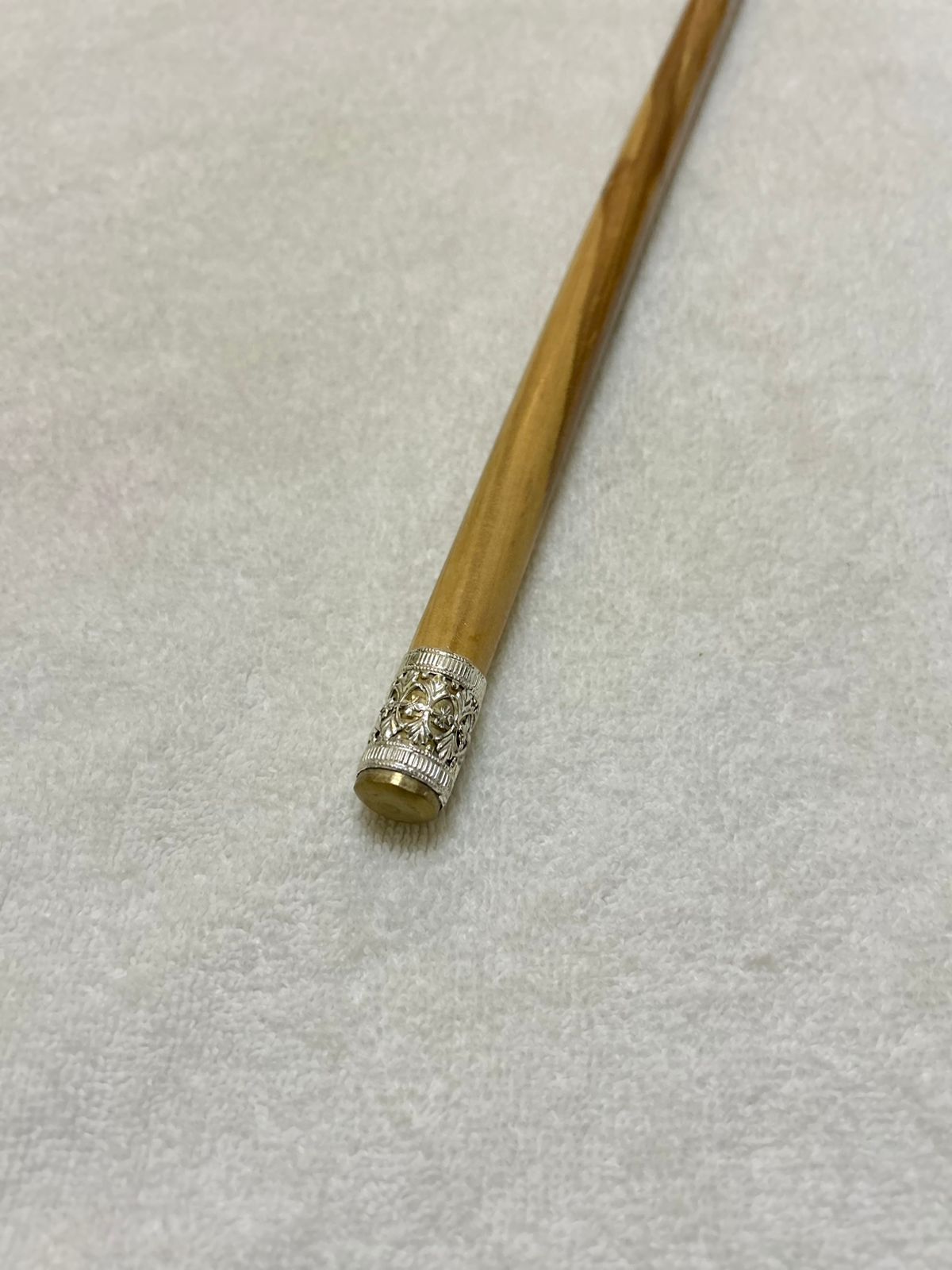 Three-piece stick, 952 sterling silver, with copper protection at the bottom
