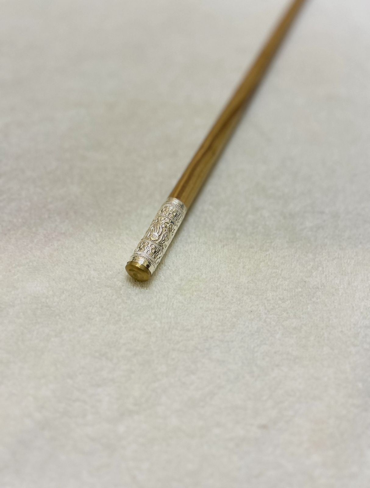 Five-piece stick, 952 sterling silver, with copper protection at the bottom
